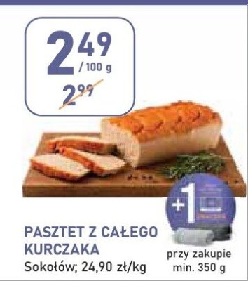 Pasztet z całego kurczaka  promocja w Stokrotka