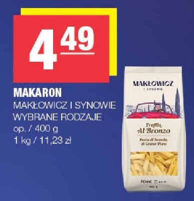 Makaron Makłowicz i Synowie wybrane rodzaje promocja w SPAR