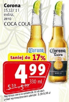 Piwo Corona extra, zero promocja w Prim Market
