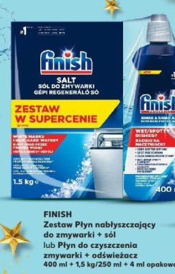 Zestaw Płyn nabłyszczający do zmywarki + sól promocja w Kaufland