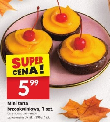 Mini tarta brzoskwiniowa, 1 szt. promocja w Twój Market