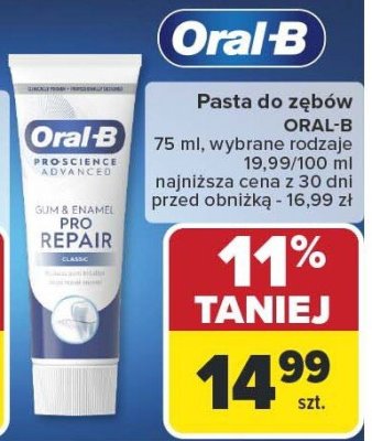 Pasta do zębów ORAL-B promocja w Carrefour
