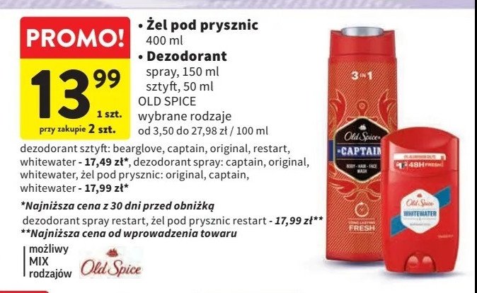 Dezodorant Old spice bearglove promocja