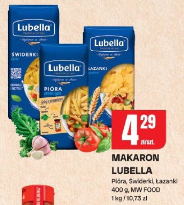 Makaron Lubella Pióra, Świderki, Łazanki promocja w Chorten