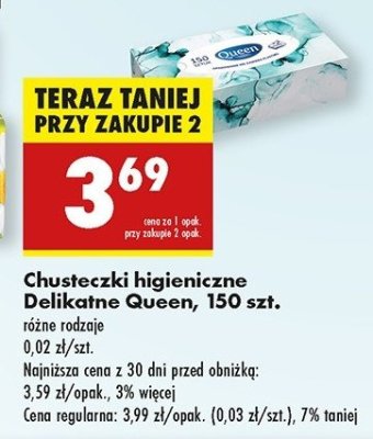 Chusteczki świąteczne Queen delikatne promocja