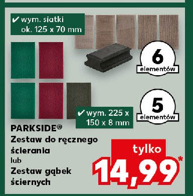 Zestaw do ręcznego ścierania Parkside promocja w Kaufland