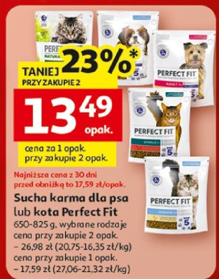 Sucha karma dla psa lub kota Perfect Fit promocja w Auchan