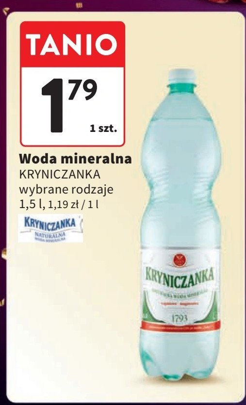 Woda gazowana Kryniczanka promocja