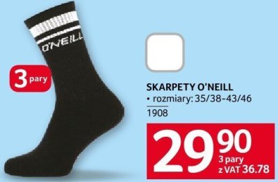 Skarpety O'Neill rozm. 35/38-43/46 promocja w Selgros