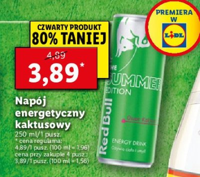 Napój energetyczny kaktus Red bull the summer edition promocja