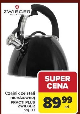 Czajnik ze stali nierdzewnej Practi Plus Zwieger promocja w Carrefour