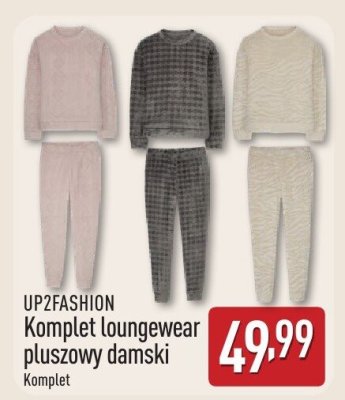 Komplet loungewear pluszowy damski UP2FASHION promocja w Aldi