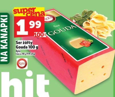 Ser żółty Gouda 100 g promocja w TOPAZ