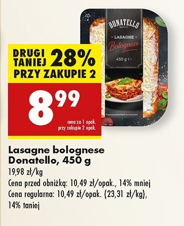 Lasagne bolognese Donatello promocja