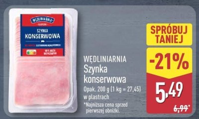 Szynka konserwowa  promocja w Aldi