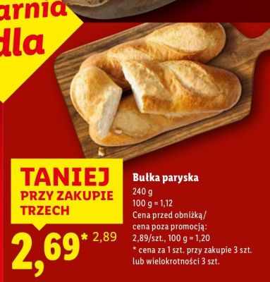 Bułka paryska promocja w Lidl