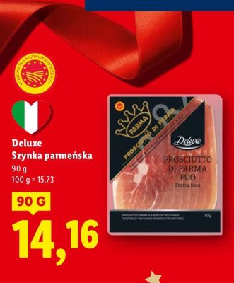 Szynka parmeńska Deluxe promocja w Lidl
