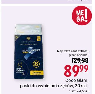 Paski do wybielania zębów black & white Coco glam promocja