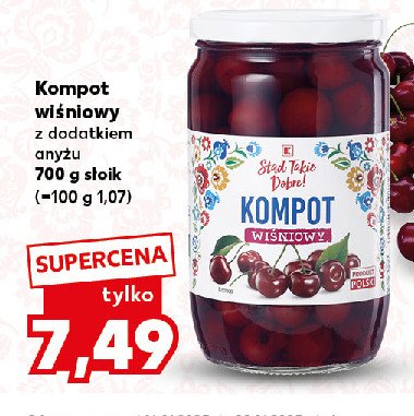 Kompot wiśniowy K-classic stąd takie dobre! promocja w Kaufland