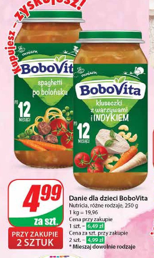 Kluseczki z warzywami i indykiem Bobovita promocja