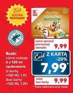 Lody w rożku wanilia-orzech K-classic promocja w Auchan