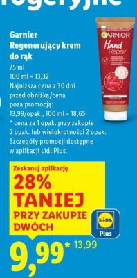Krem do rąk Garnier Regenerujący promocja w Lidl