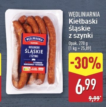 Kiełbaski śląskie z szynki Wędliniarnia promocja w Aldi