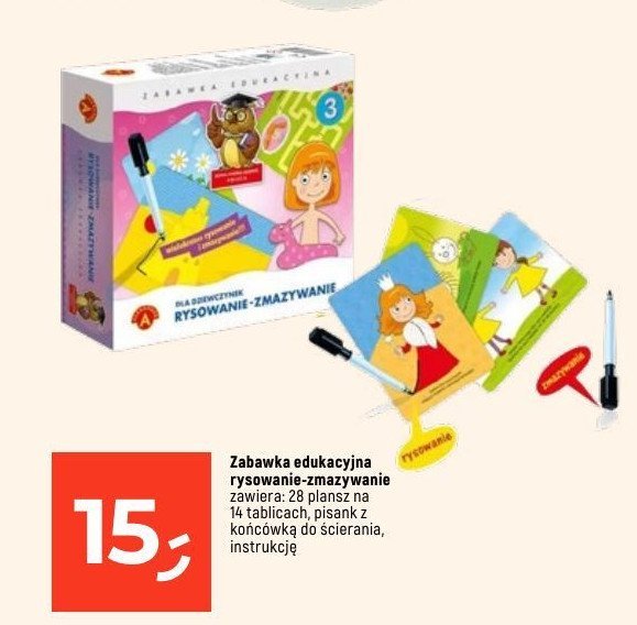 Gra edukacyjna - rysowanie i zmazywanie 3 Alexander promocja w Dealz