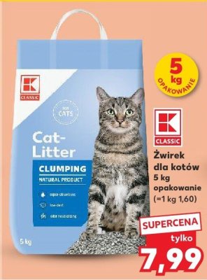 Żwirek dla kotów K CLASSIC promocja w Kaufland