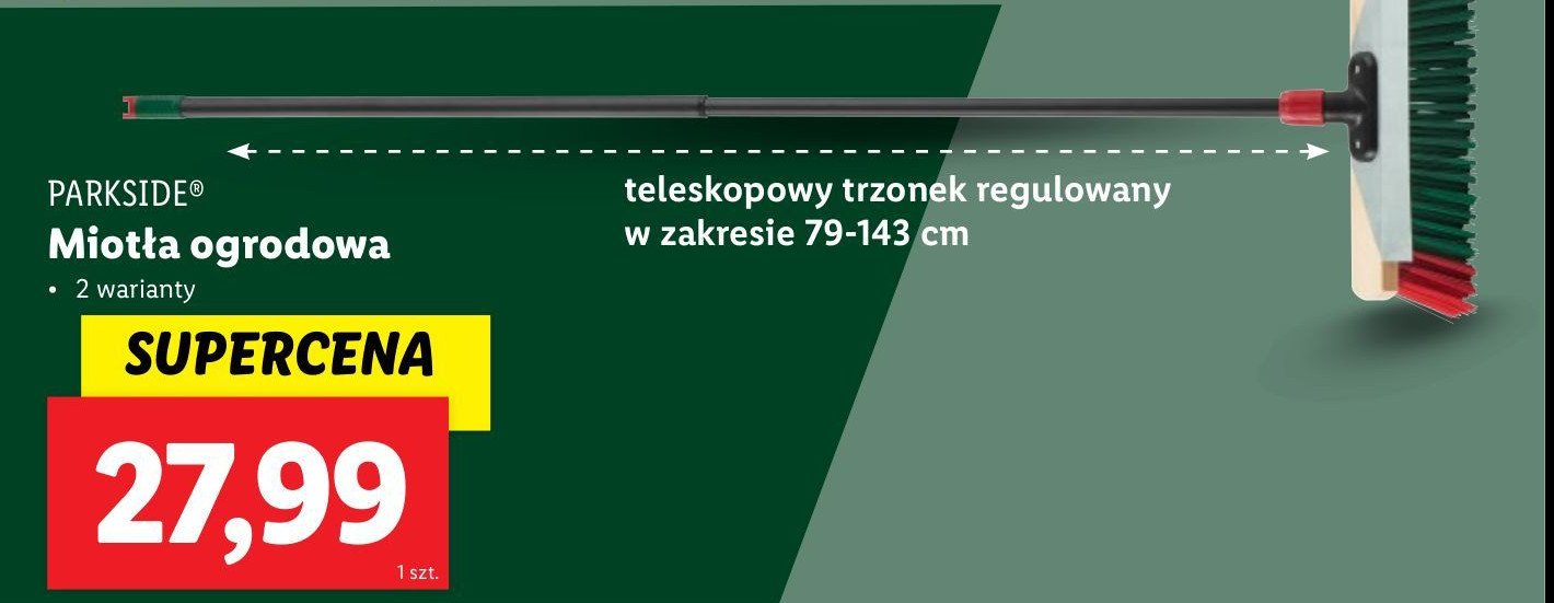 Miotła Parkside promocja w Lidl