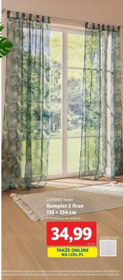 Firanki 135 x 254 cm LIVARNO HOME promocja
