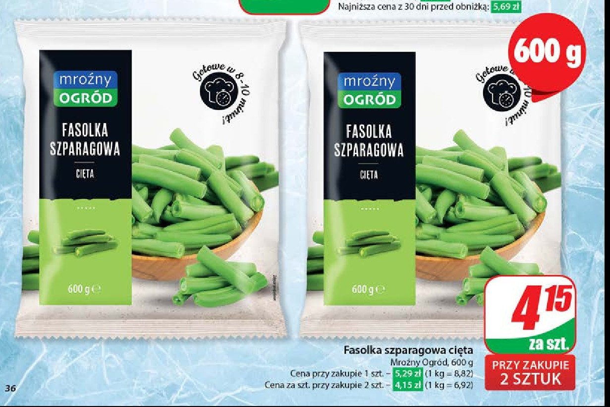 Fasolka szparagowa cięta Mroźny ogród promocja w Dino