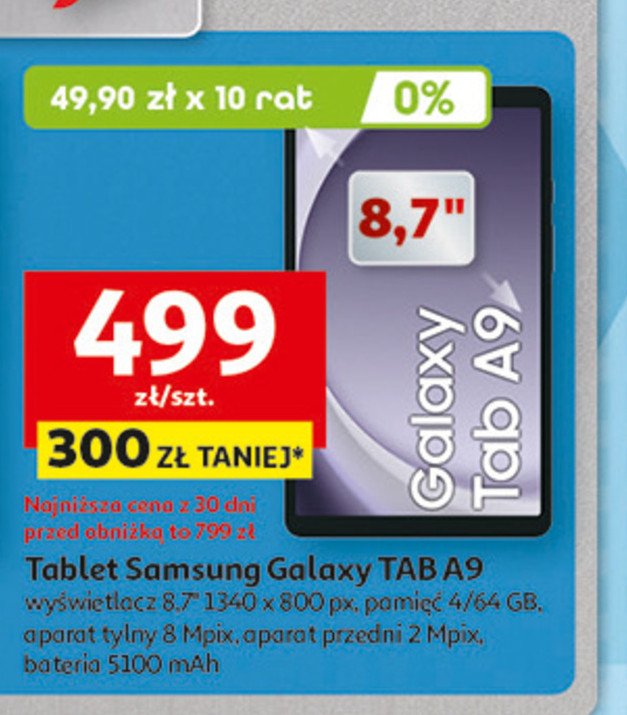 Tablet a9 Samsung galaxy promocja