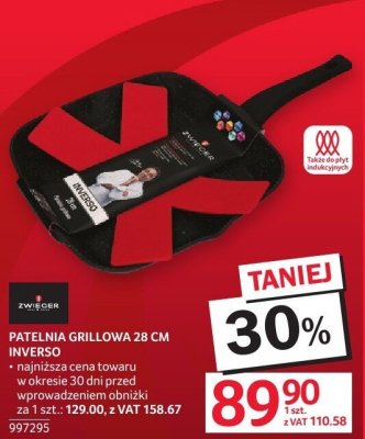 Patelnia grillowa 28 cm Inverso Zweger promocja w Selgros