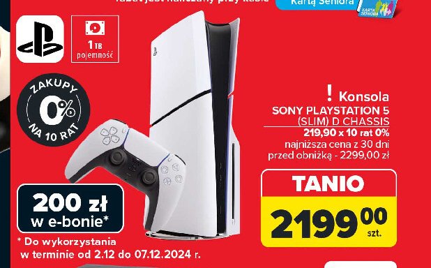 Konsola chassis Sony playstation 5 promocja w Carrefour Market