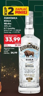 Wódka Żubrówka Biała 40% alk. 0,7l promocja w Kaufland