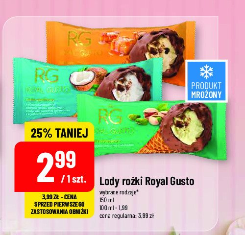 Lody w rożku pistacja promocja