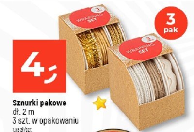 Sznurki pakowe dł. 2 m, 3 szt. w opakowaniu promocja w Dealz