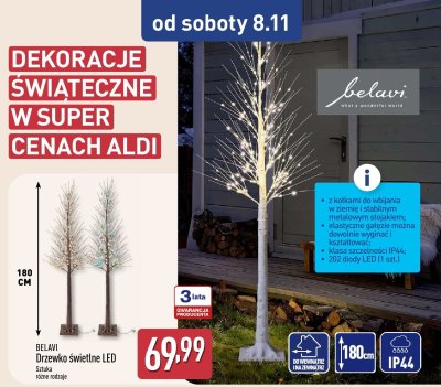 Drzewko świetlne LED  promocja w Aldi