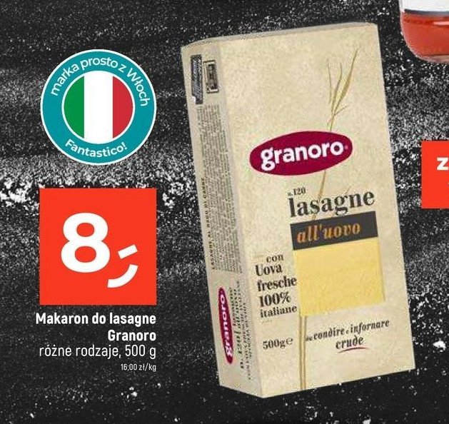 Makaron lasagne di semola GRANORO promocja