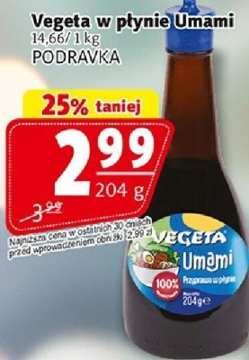 Vegeta Vegeta w płynie Umami PODRAVKA promocja w Prim Market