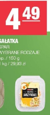 Sałatka SPAR wybrane rodzaje promocja w SPAR