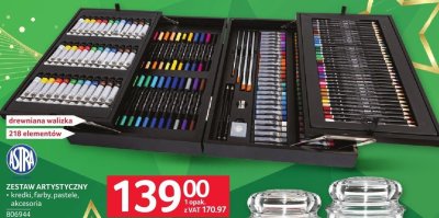 Zestaw artystyczny kredki, farby, pastele Astra promocja w Selgros