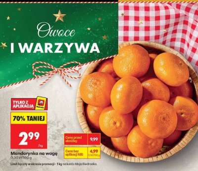 Mandarynka na wagę promocja w Biedronka