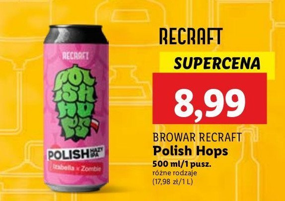 Piwo Recraft polish hoppy hills promocja