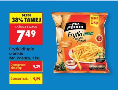 Frytki długie cienkie Mr. Potato promocja w Biedronka