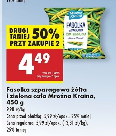 Fasolka szparagowa żółta i zielona Mroźna kraina promocja