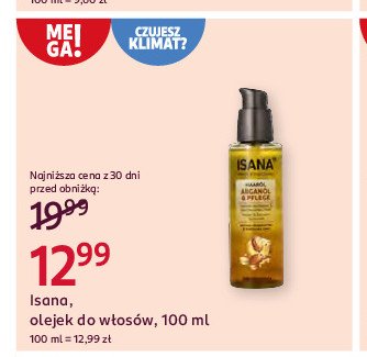 Olejek arganol&pflege Isana professional promocja w Rossmann