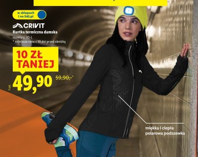 Kurtka termiczna damska CRIVIT promocja w Lidl