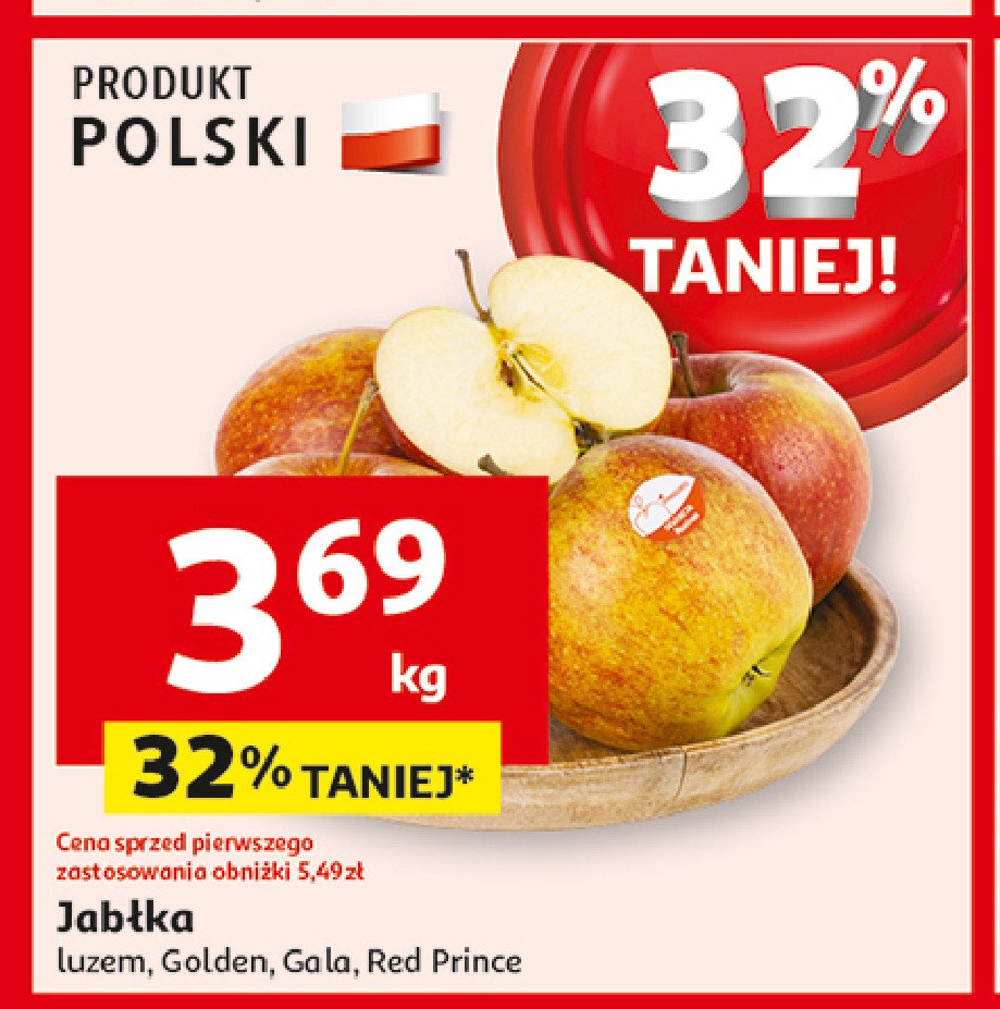 Jabłka golden promocja w Auchan